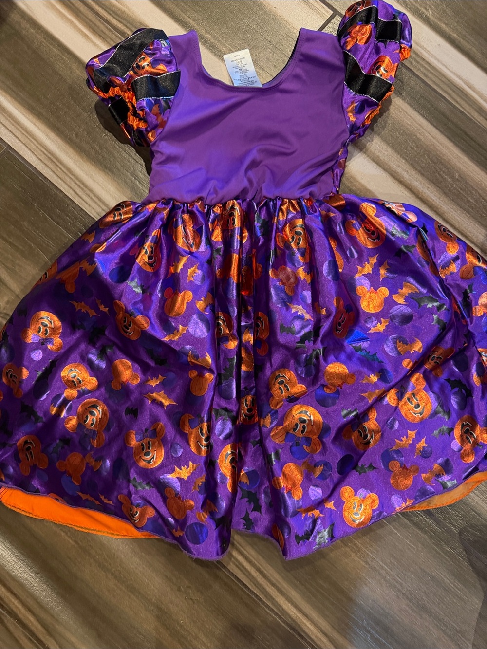 Disney Girls Orange and Purple Halloween Princess Dress - Picture 9 of 10